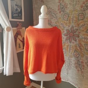 Free People Cropped Knit Sweater